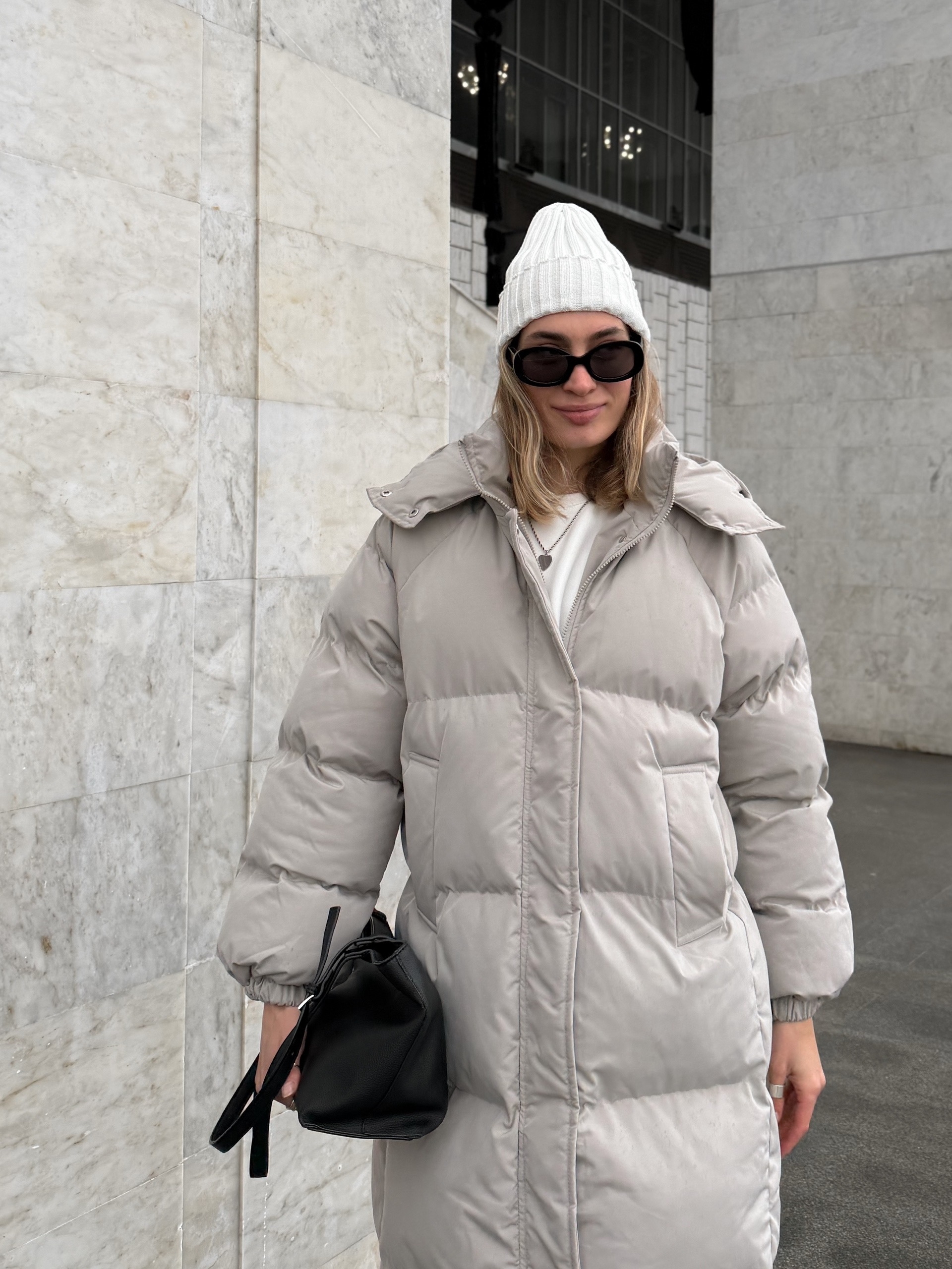 Куртка Cosmic 8939 длинная матовая с капюшоном