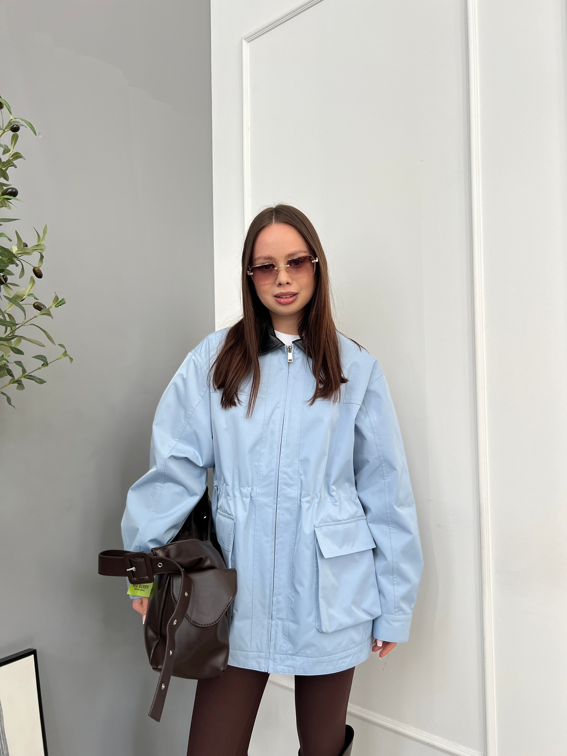 Куртка W 9053 ворот кожа