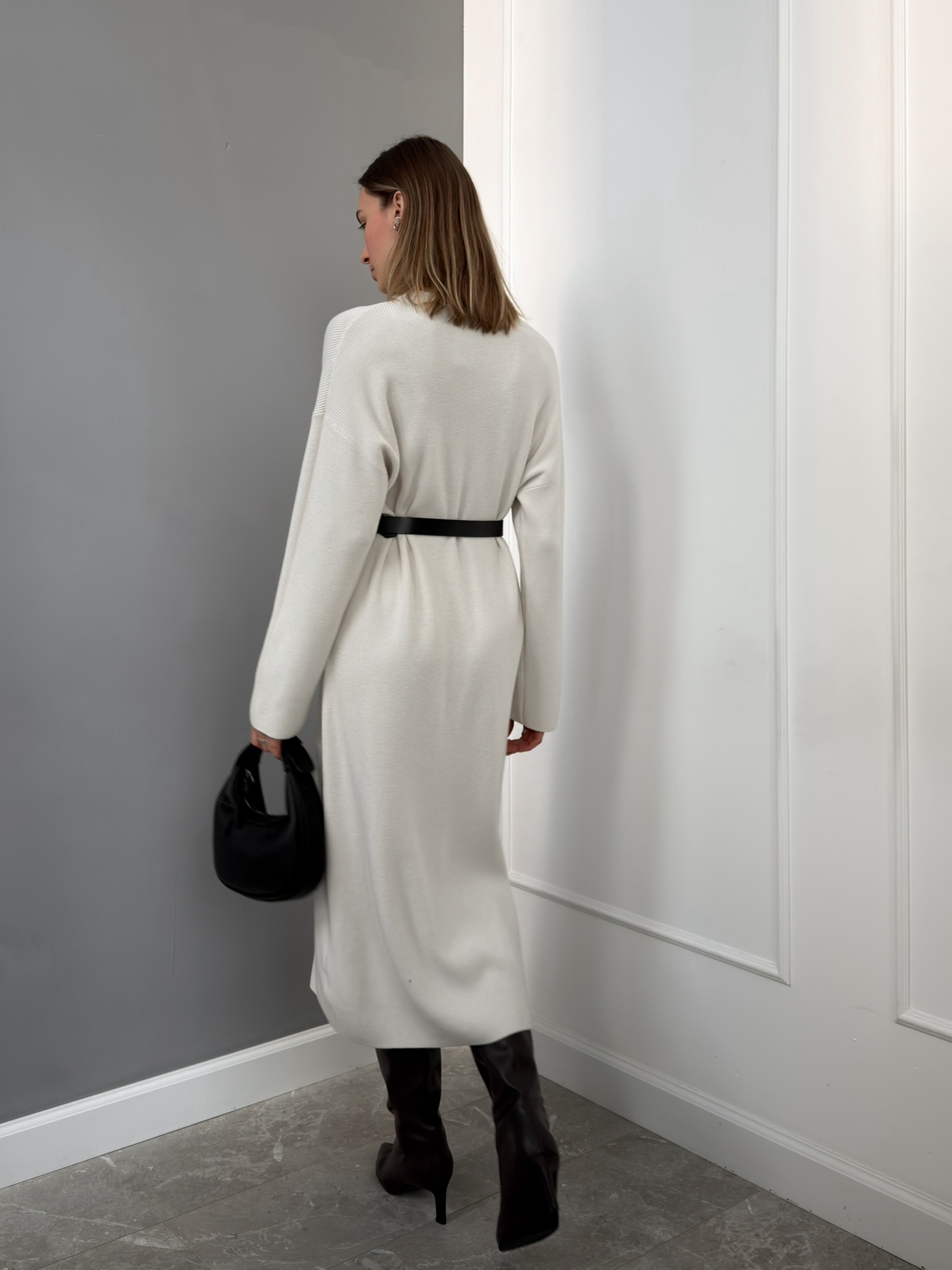 Платье 12066 длинный рукав+ ремень