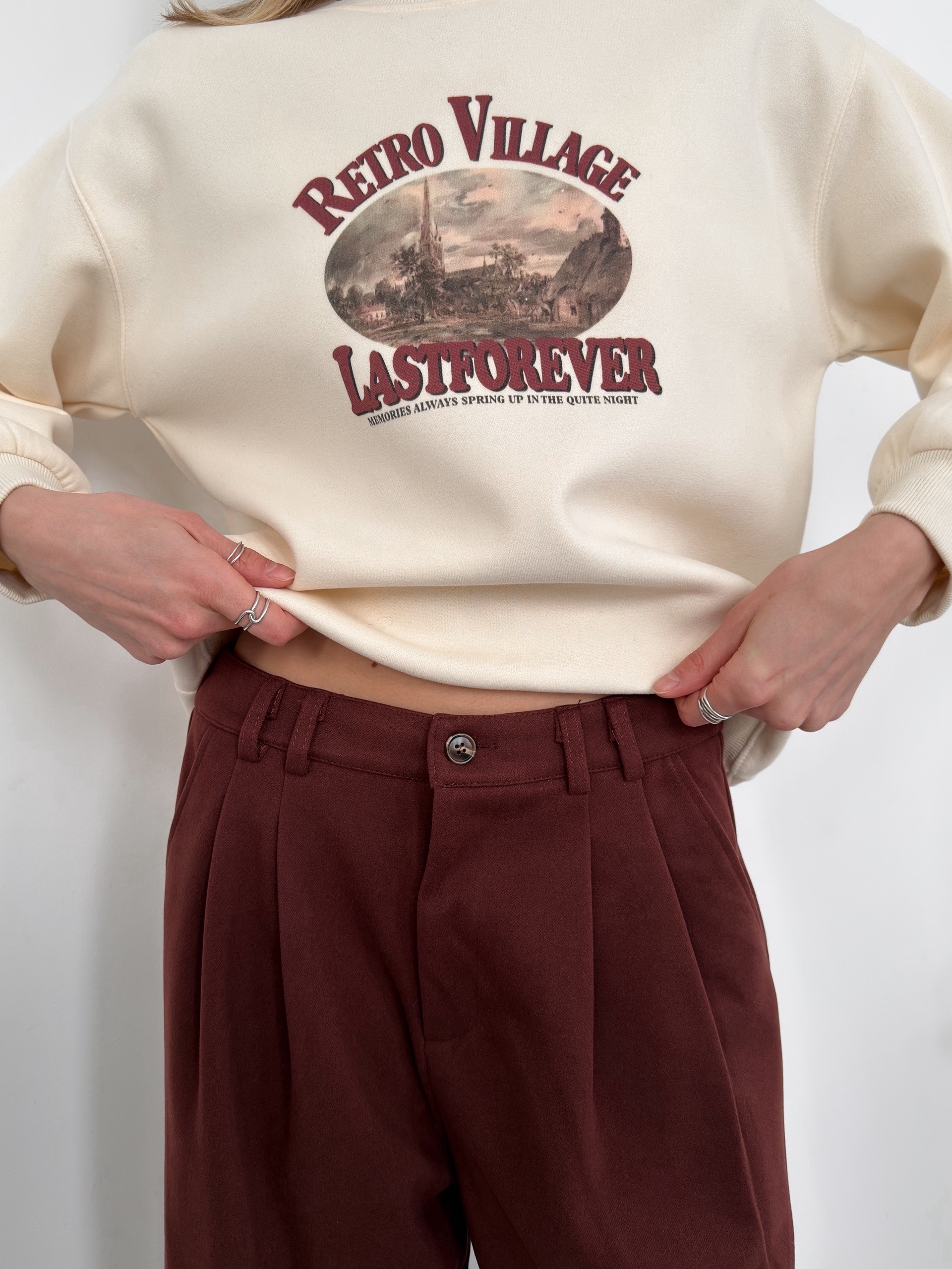 Брюки Baimeige 0661 широкие с ремнем