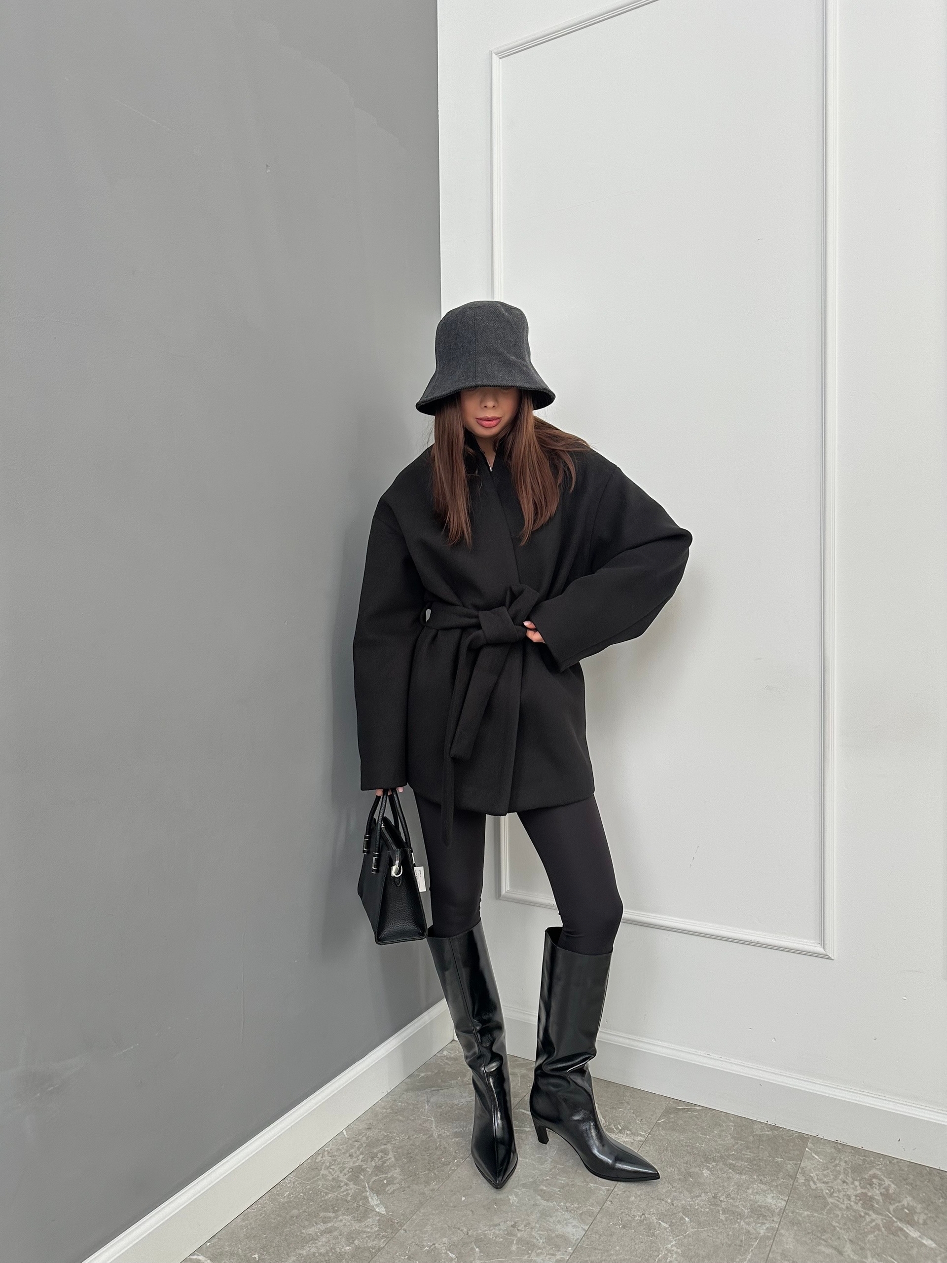 Пальто Malina trends укороченное с поясом