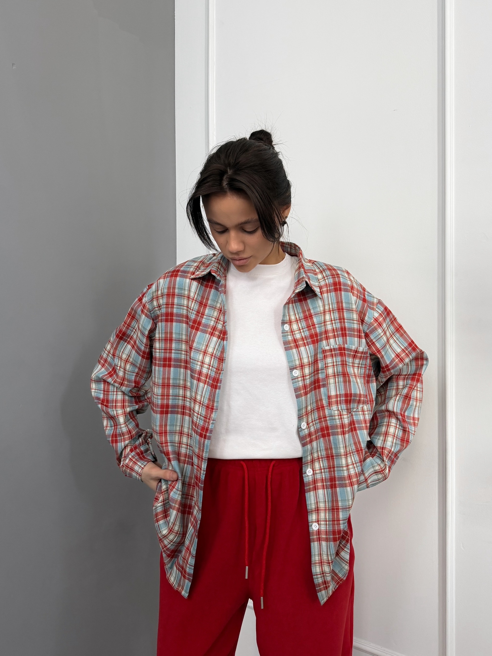 Рубашка manjan клетка 3581