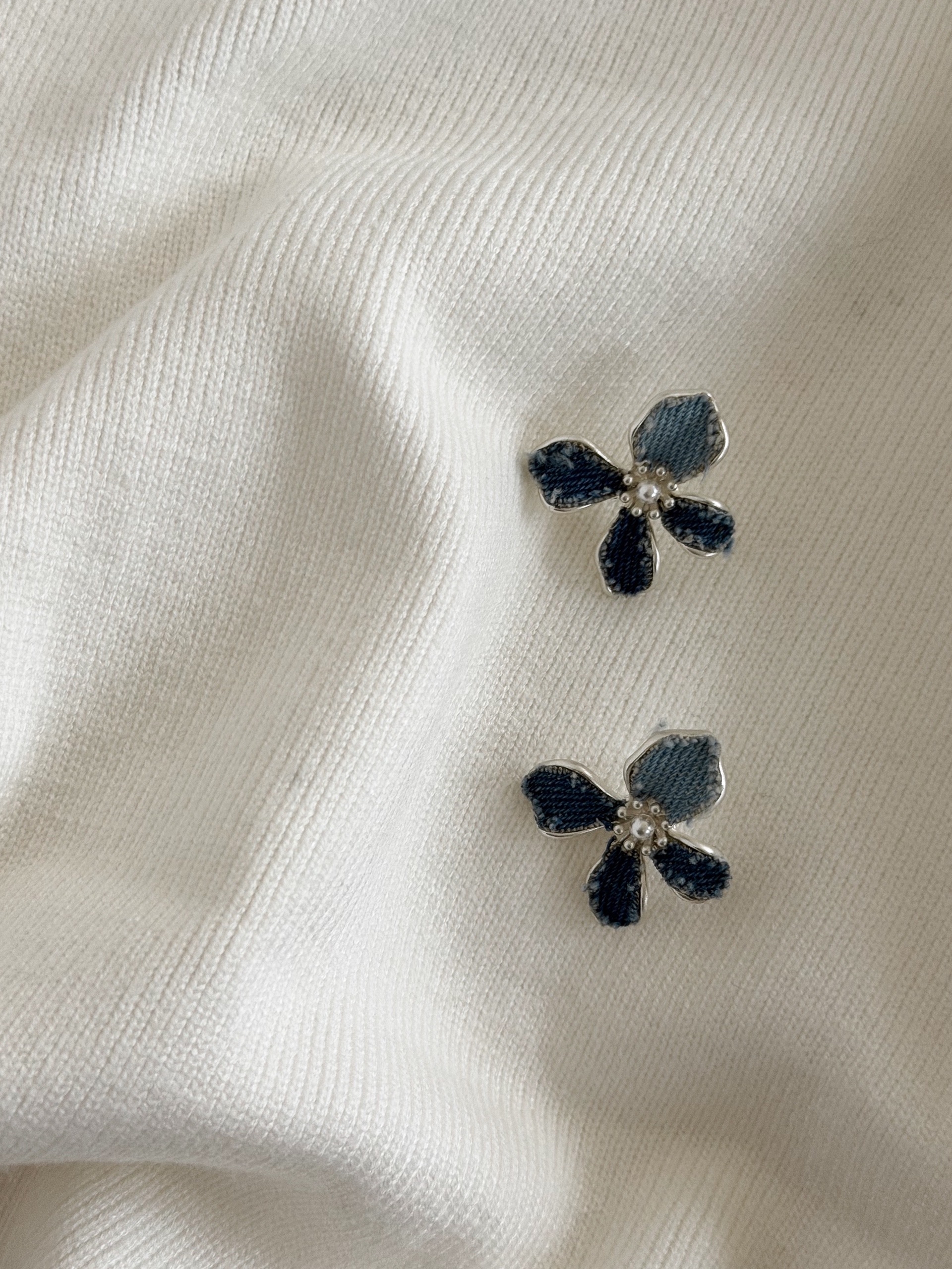 Серьги в форме цветка