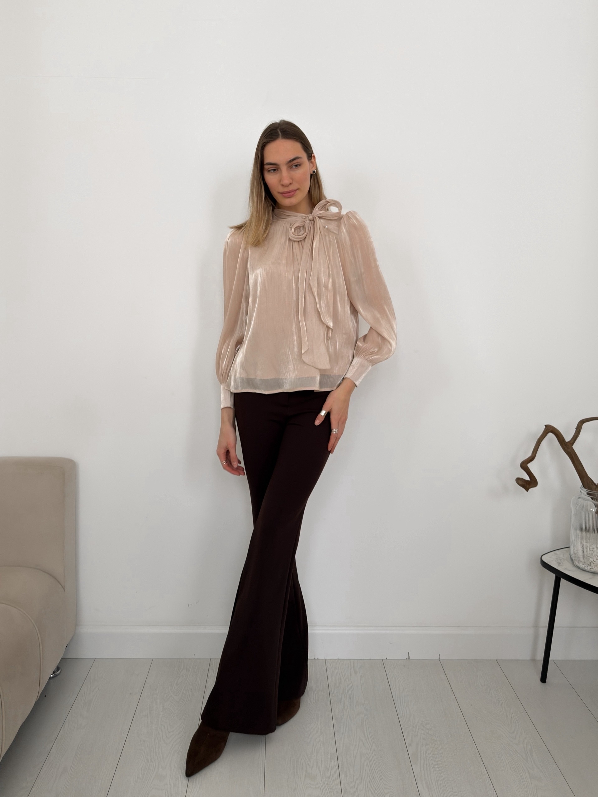 Блуза К33 683 перламутр пуговки жемчуг