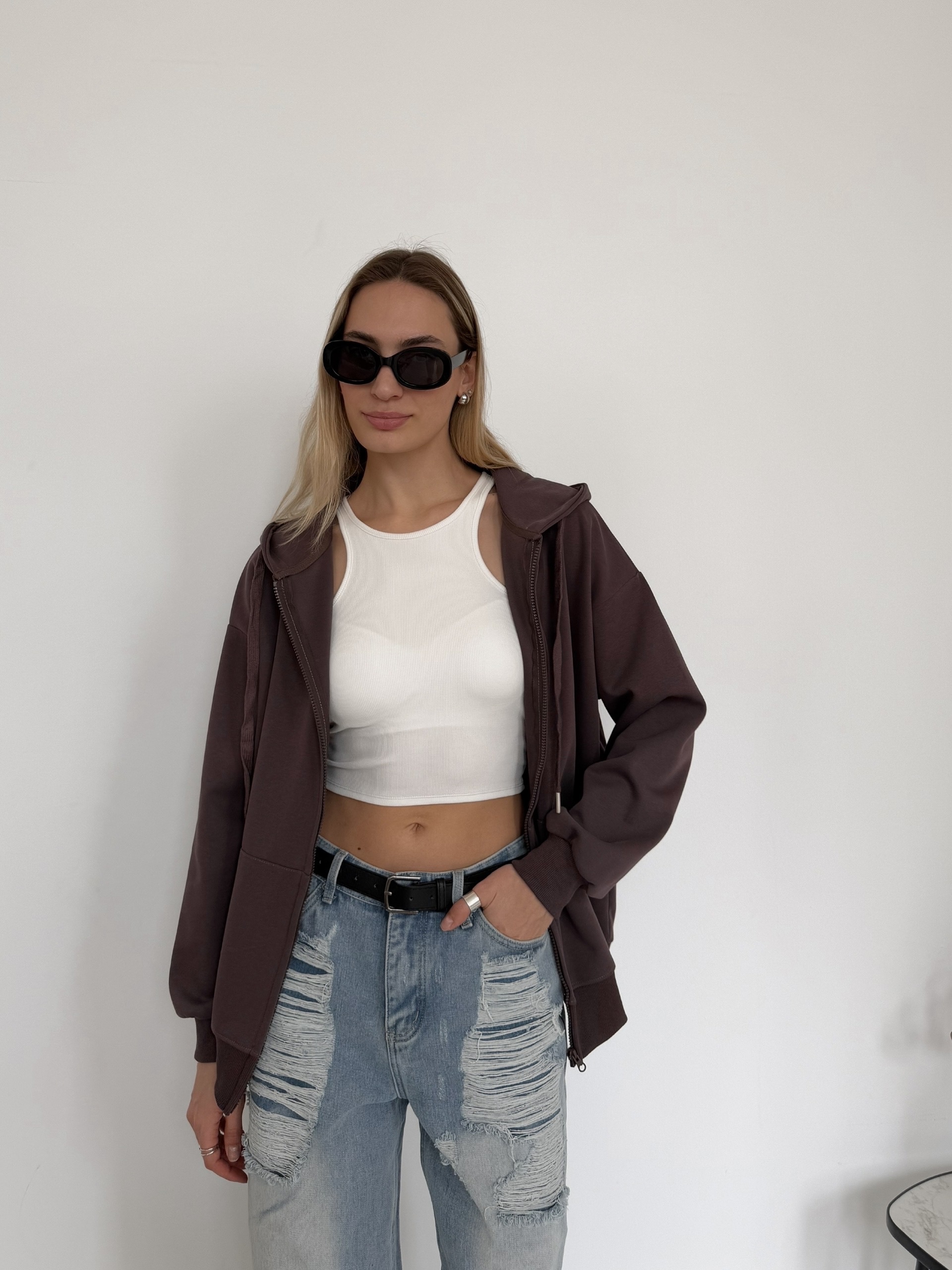Толстовка L.Lady 1600 удлиненная на молнии