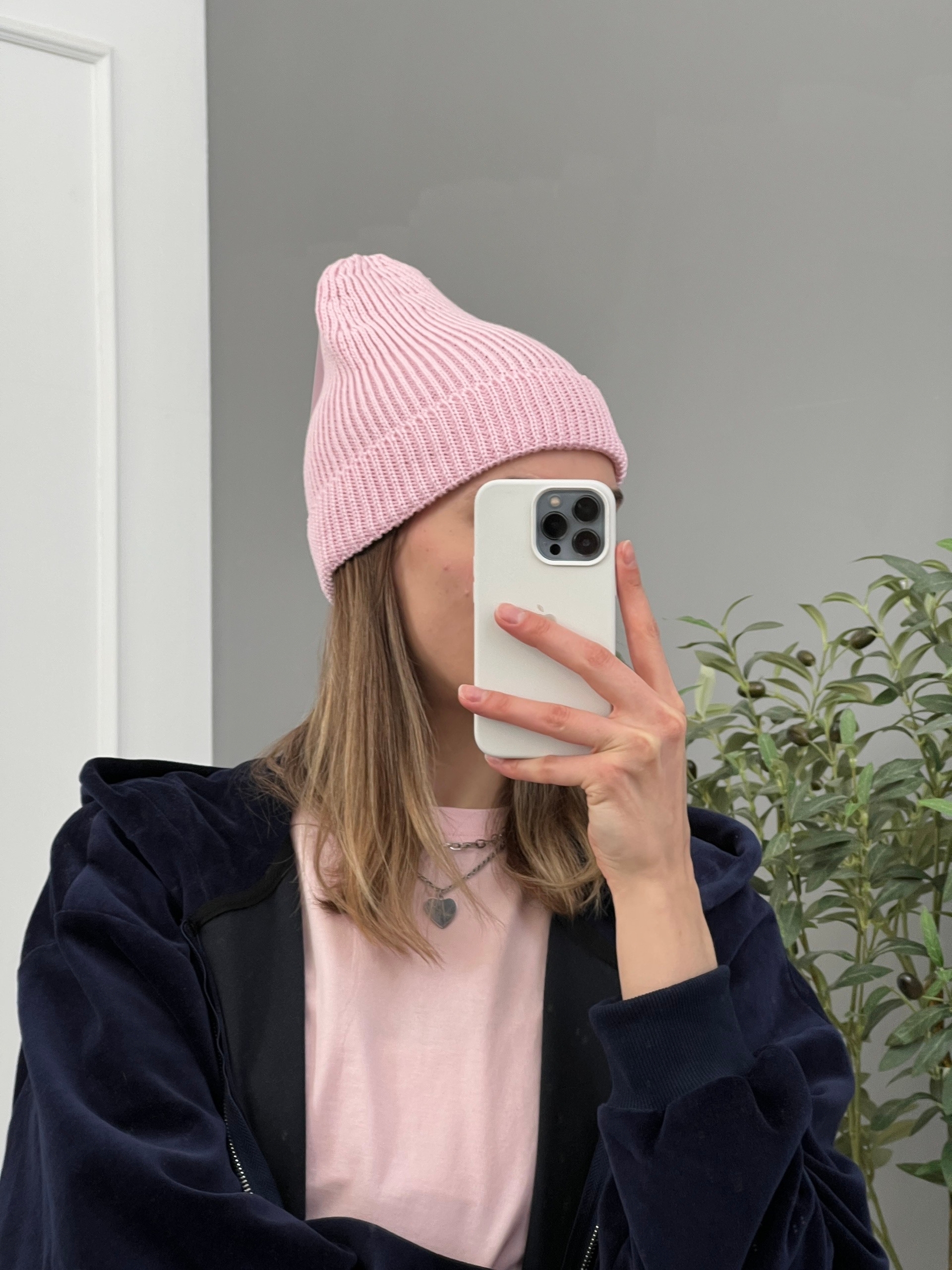 Шапка TMG деми тонкая вязка подворот