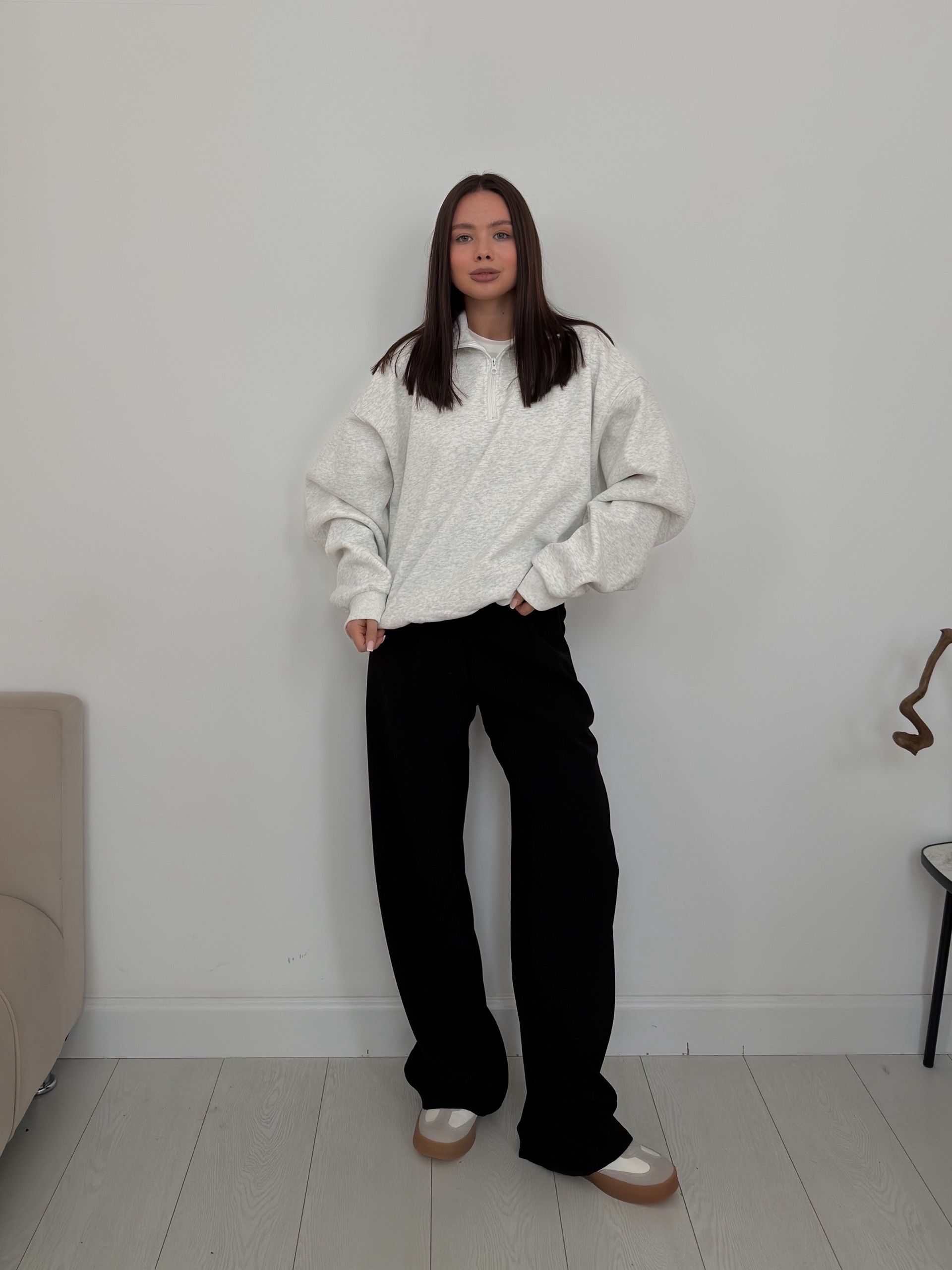 Свитшот 33Code 908 ворот на молнии флис