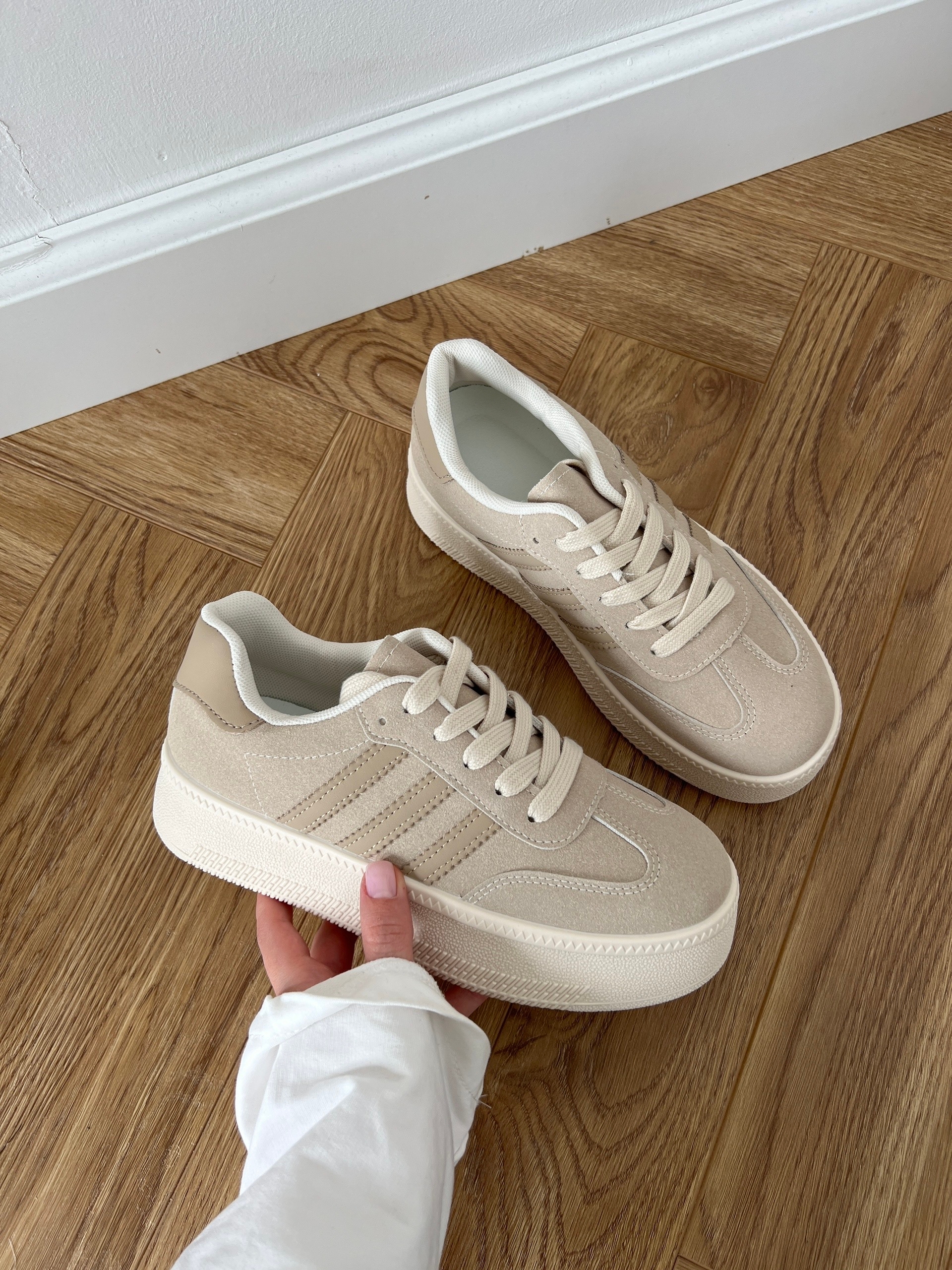 Кроссовки F175 3 полоски кожа+замша