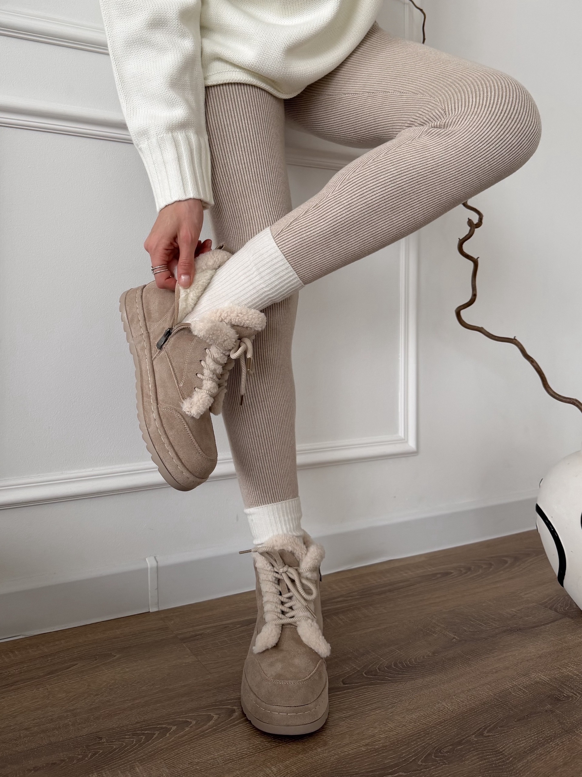 Ботинки Perfect B329 вставка меховая шнуровка