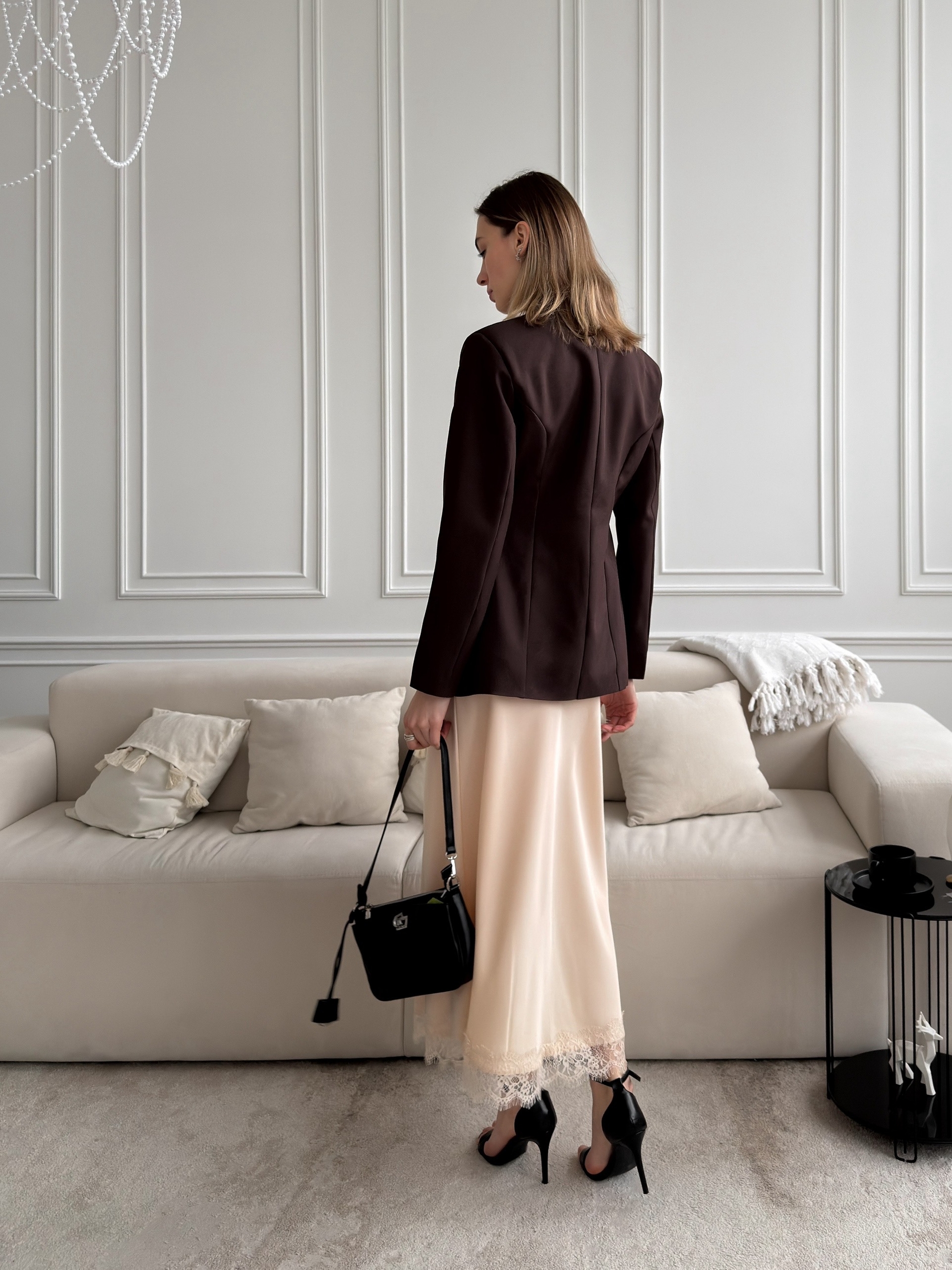 Юбка Talantova атлас кружево