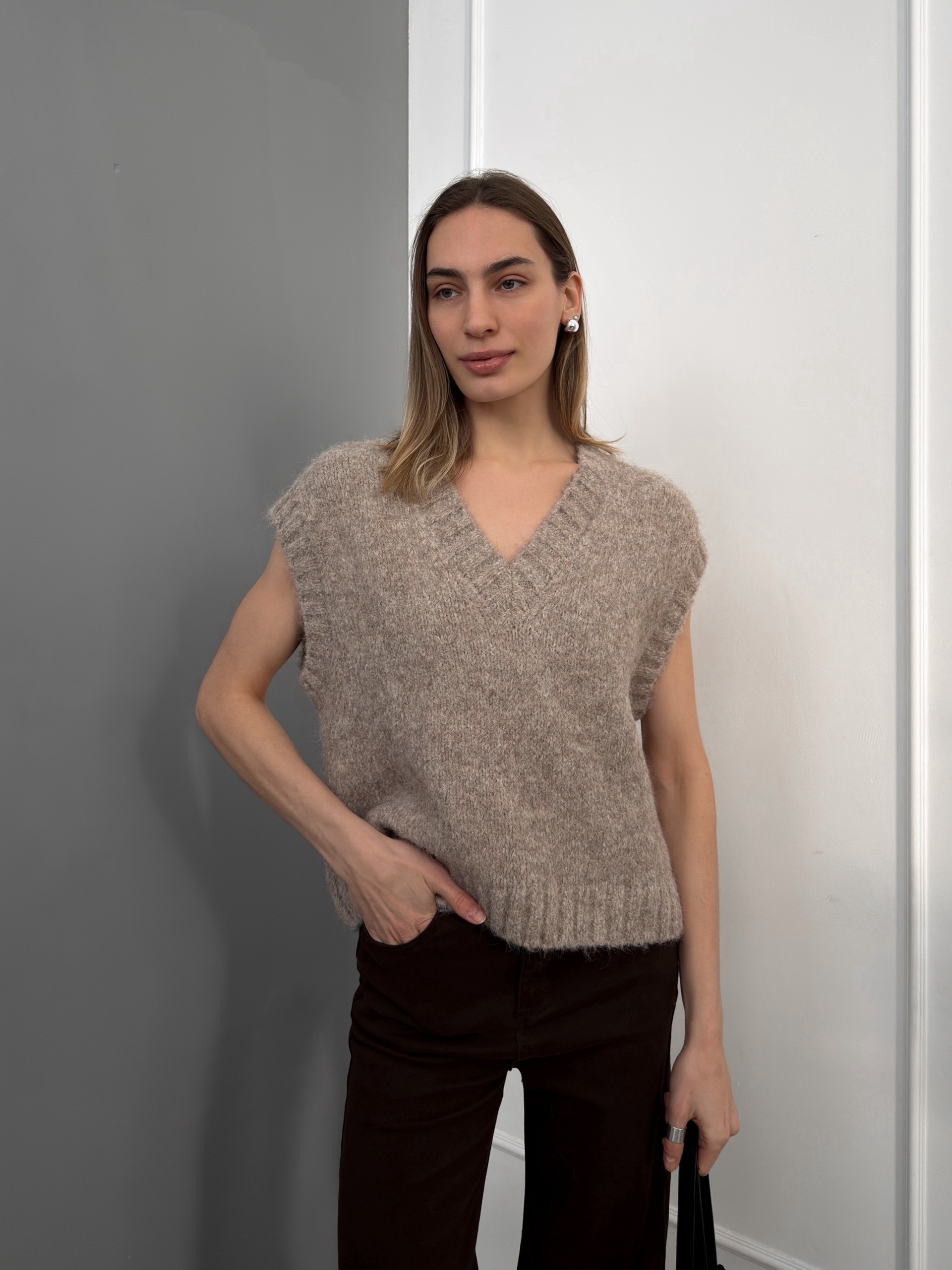 Жилетка Jiaohan М1255 крупная вязка