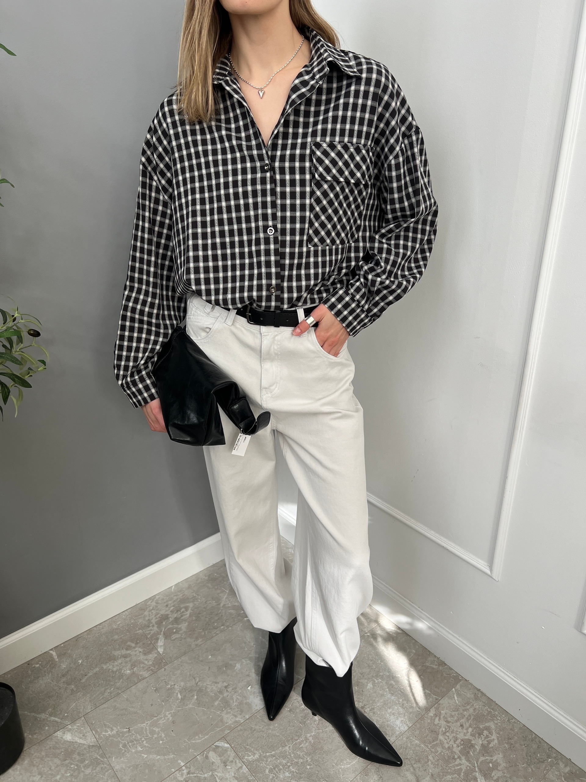 Рубашка NJ 2631 клетка