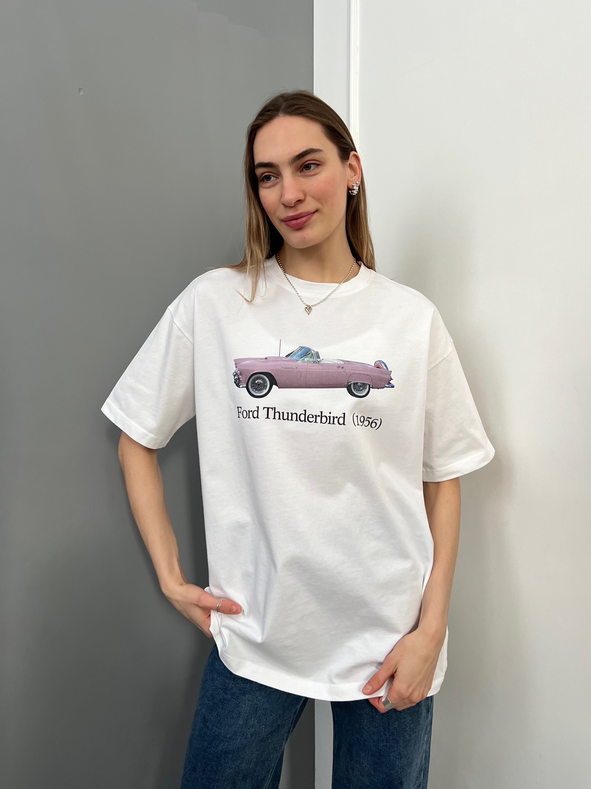 Футболка NJ 2603 машина Ford оверсайз