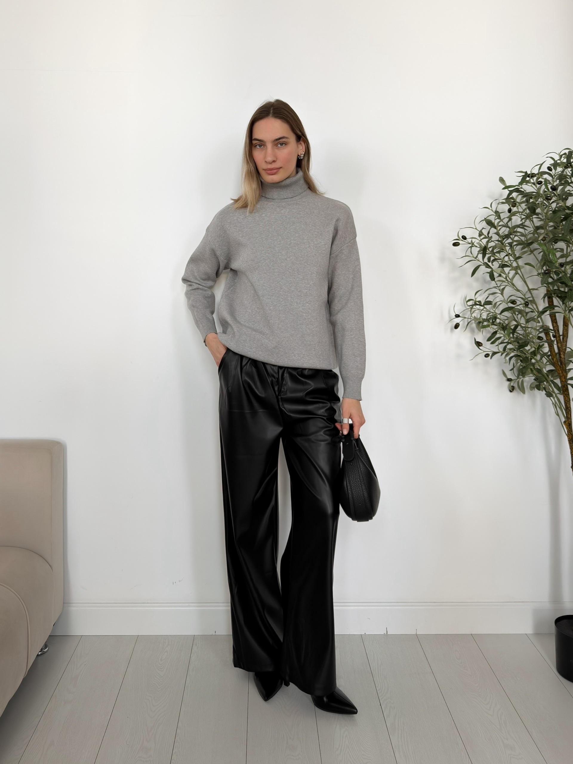 Брюки Classic fashion 2577 прямые кожа