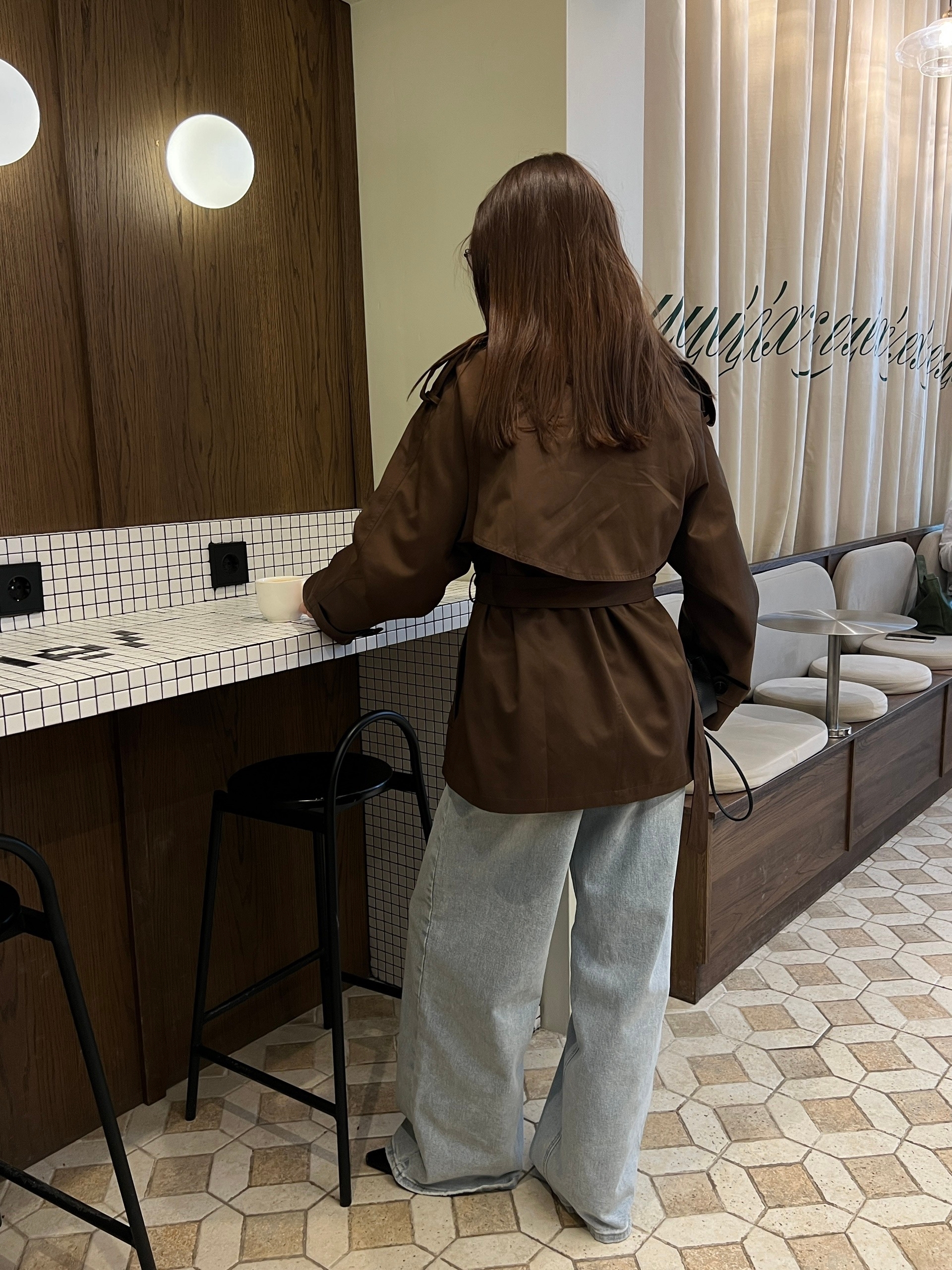 Тренч W 9396 укороченный