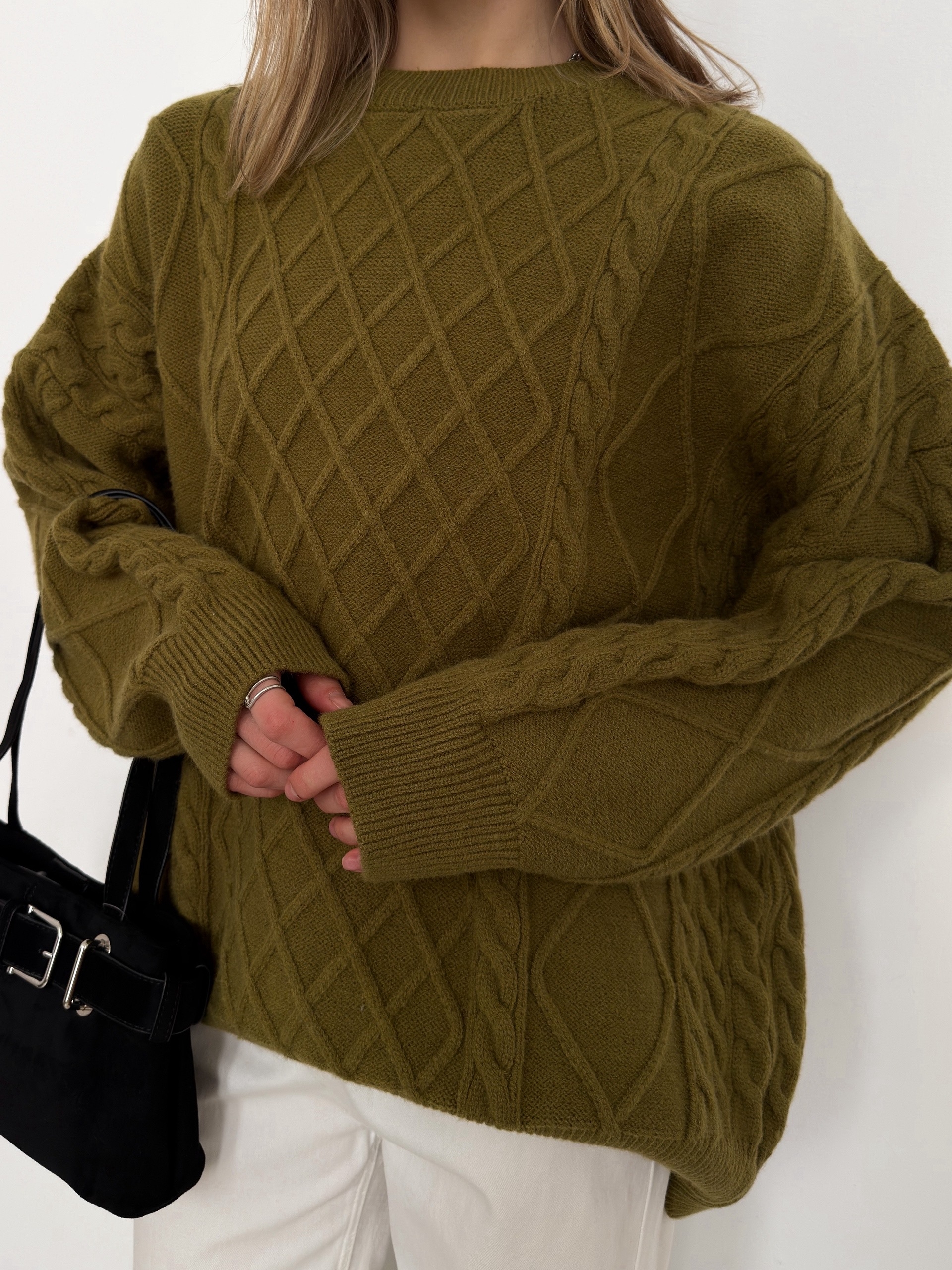 Свитер China 12680 оверсайз узор