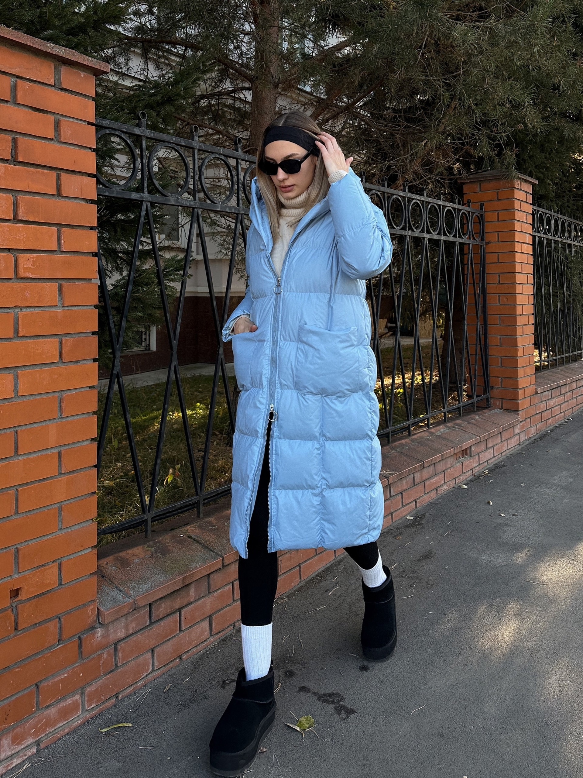 Куртка Fashion Queen 8515 удлиненная стеганая с капюшоном